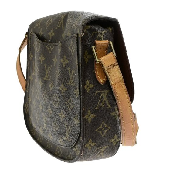 LOUIS VUITTON Saint Cloud GM Shoulder Bag Monogram Leather Brown - Picture 9 of 16